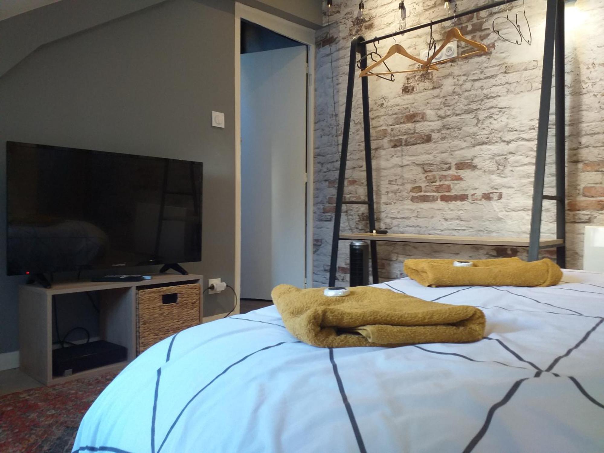 Les Volets Bleus - Deux Appartements Et Un Studio, Jardin بورج الغرفة الصورة